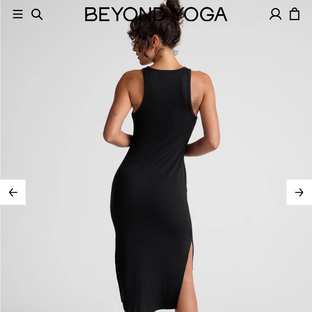 Beyond Yoga Charcoal Midi Dress - Picture 2 of 8